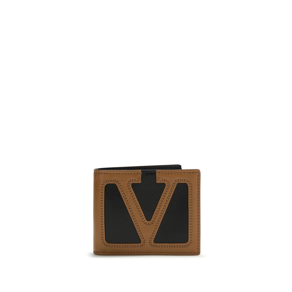 Valentino Garavani Black Calf Leather Bos Taurus Wallet | Regal Royce