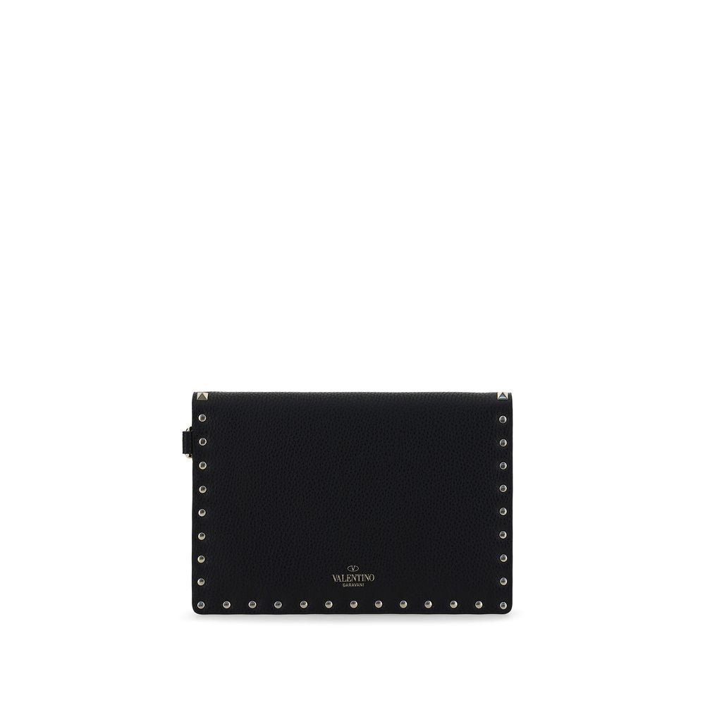 Valentino Garavani Black Calf Leather Bos Taurus Accessories | Regal Royce
