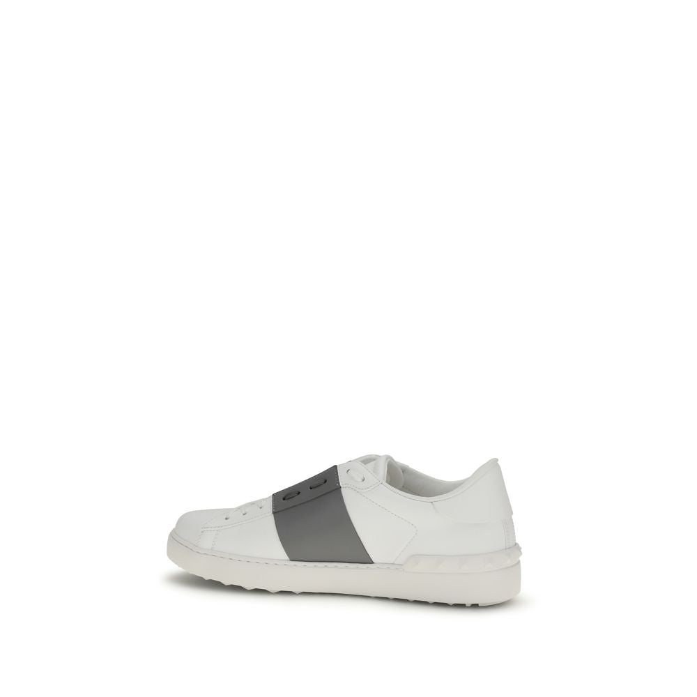 Valentino Garavani White Calf Leather Bos Taurus Low Top Sneakers | Regal Royce