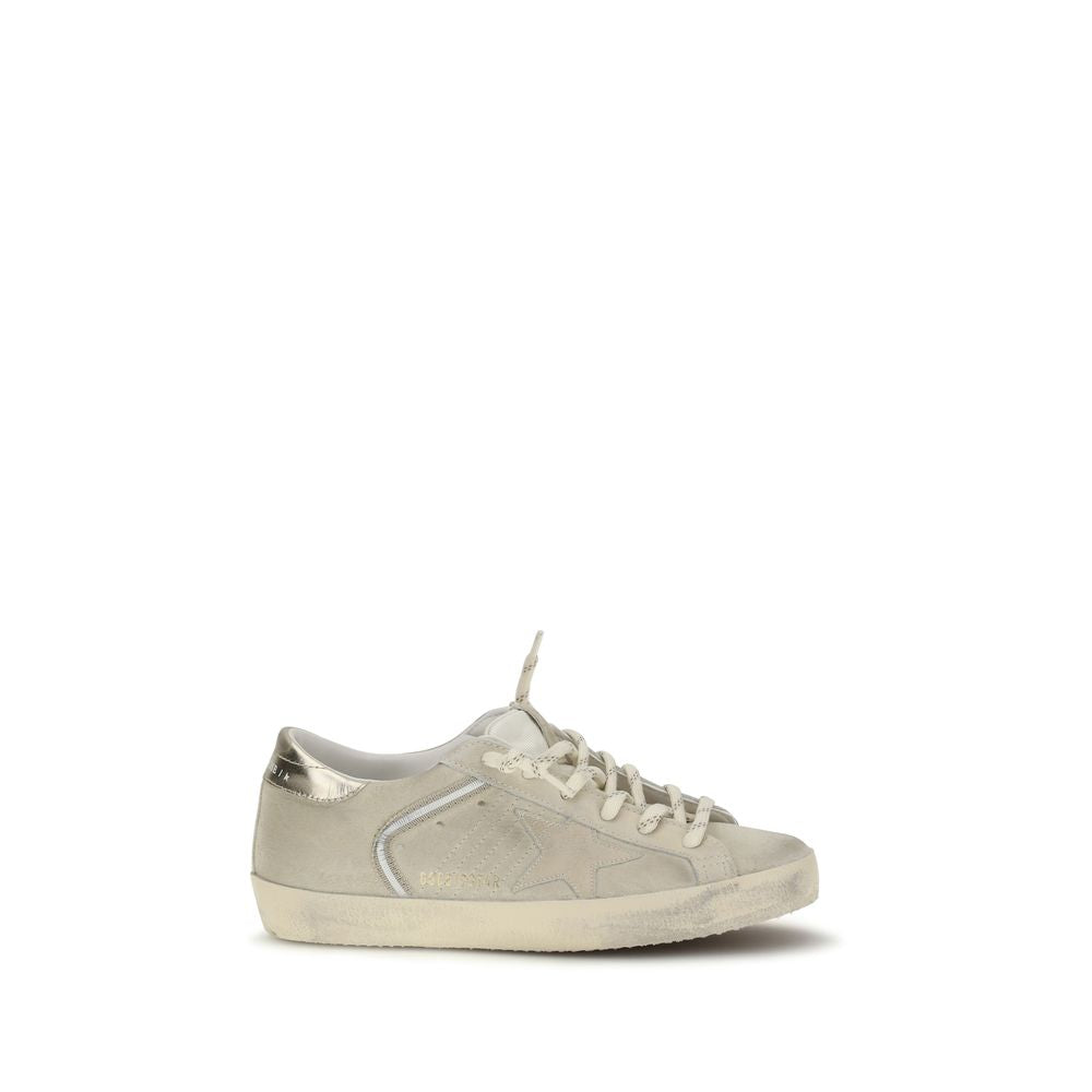 Golden Goose Beige Calf Leather Bos Taurus Low Top Sneakers | Regal Royce