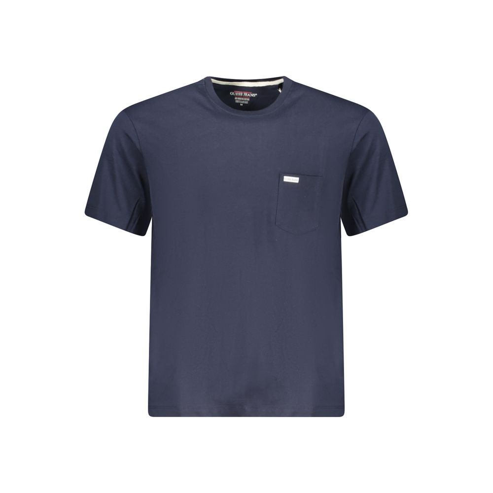 Guess Jeans Blue Organic Cotton Men T-Shirt | Regal Royce