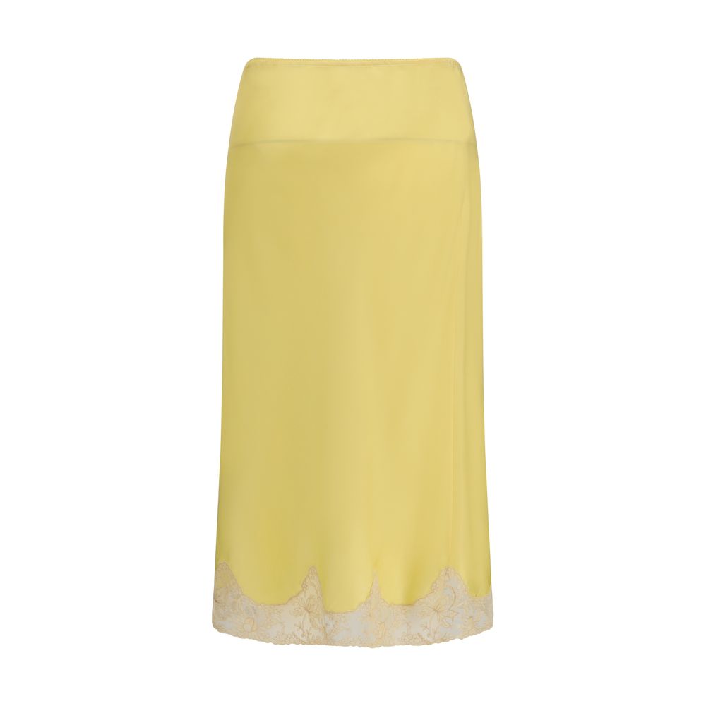 Saint Laurent Bicolor Silk Midi Skirt | Regal Royce