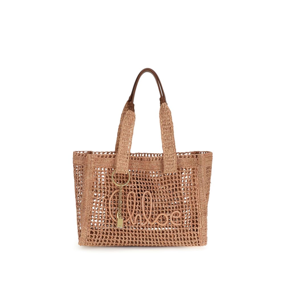 Chloé Beige Raffia Shoulder Bag | Regal Royce