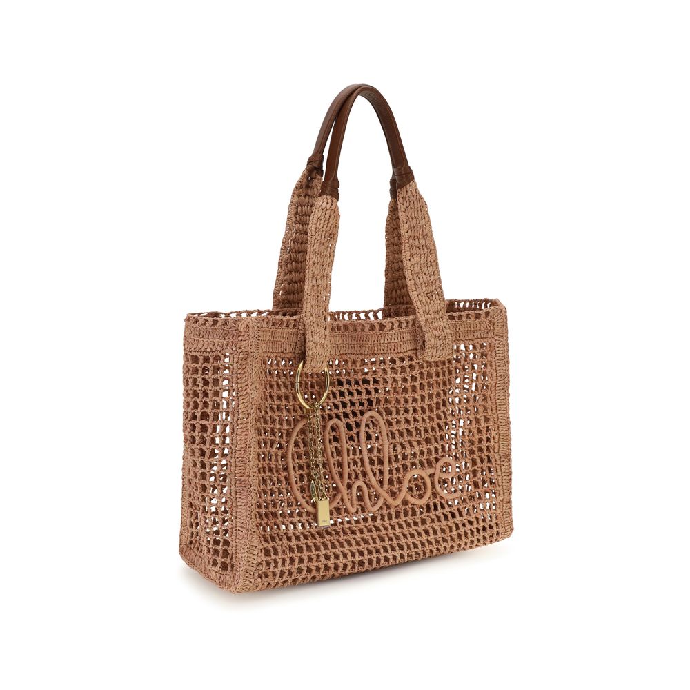 Chloé Beige Raffia Shoulder Bag | Regal Royce
