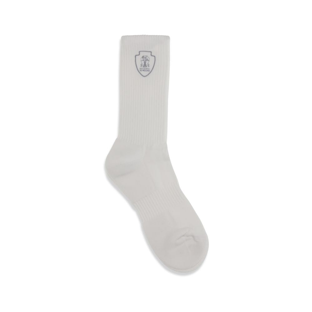 Brunello Cucinelli White Cotton Socks | Regal Royce