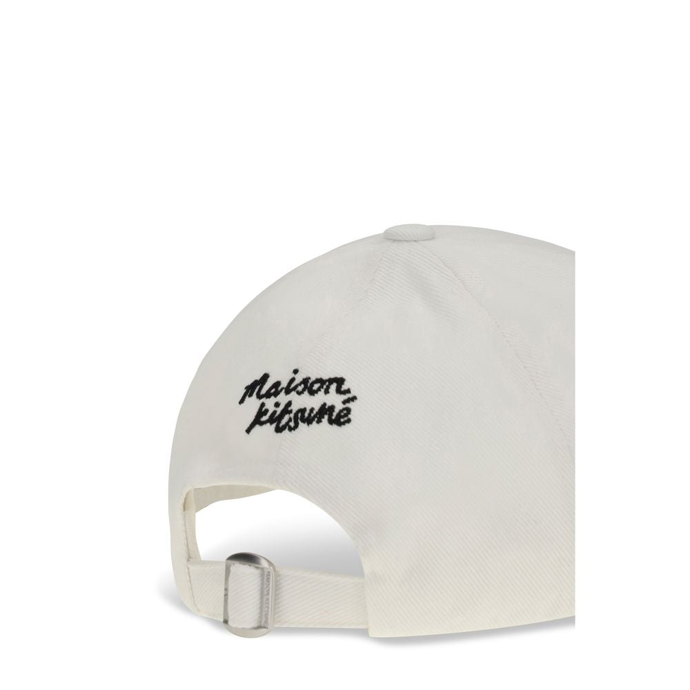Maison Kitsuné White Cotton Cap (Baseball Hat) | Regal Royce