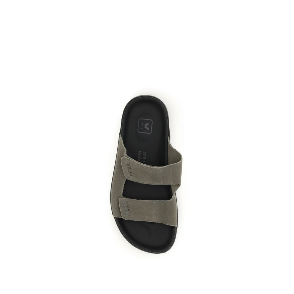 Veja Bicolor Calf Leather Bos Taurus Flat Sandals | Regal Royce