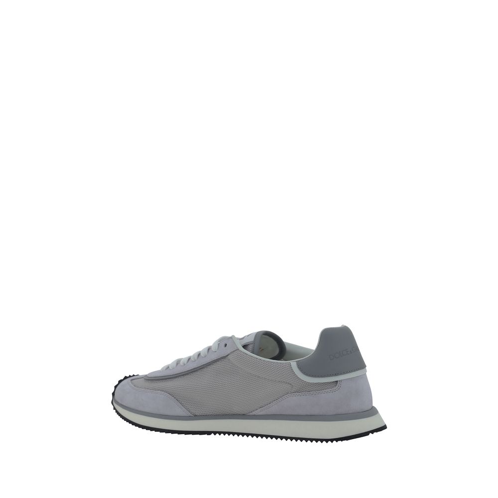 Dolce & Gabbana Gray Fabric Athletic Sneakers | Regal Royce