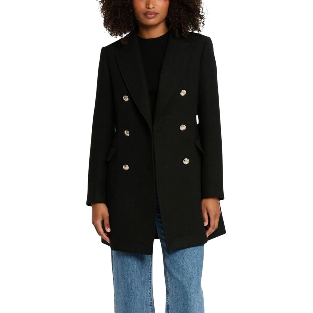 Morgan De Toi Black Polyester Coat | Regal Royce