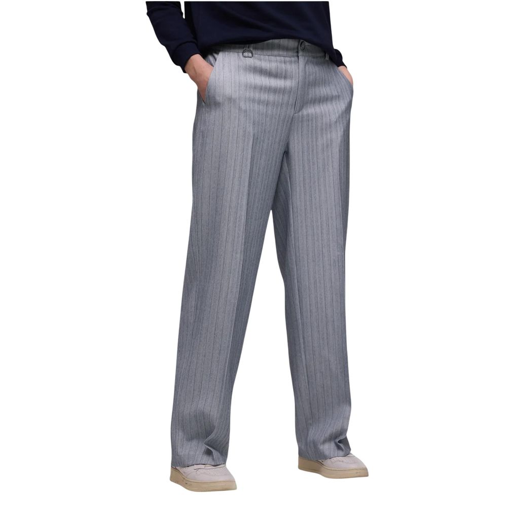 Street One Blue Polyester Casual Pants | Regal Royce
