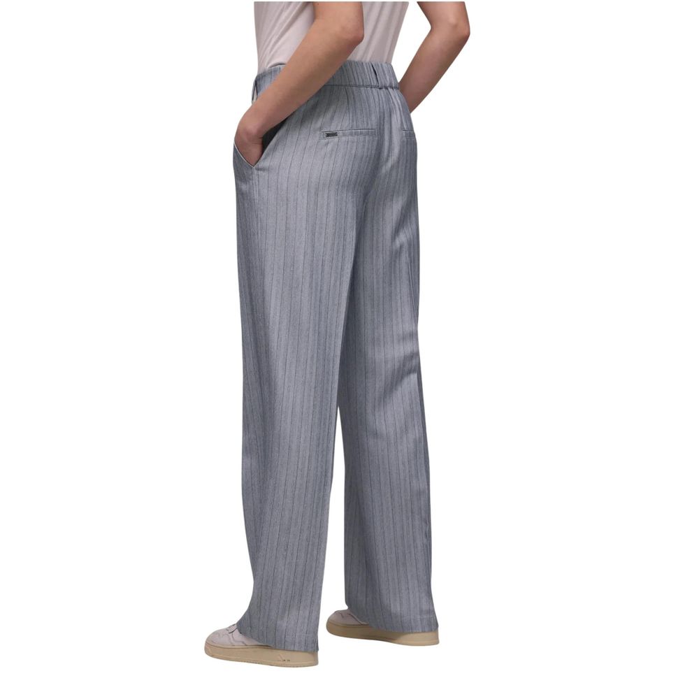 Street One Blue Polyester Casual Pants | Regal Royce