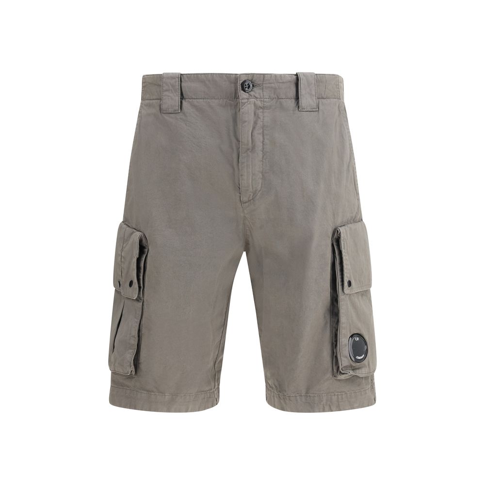 C.P. Company Gray Cotton Bermuda Shorts | Regal Royce