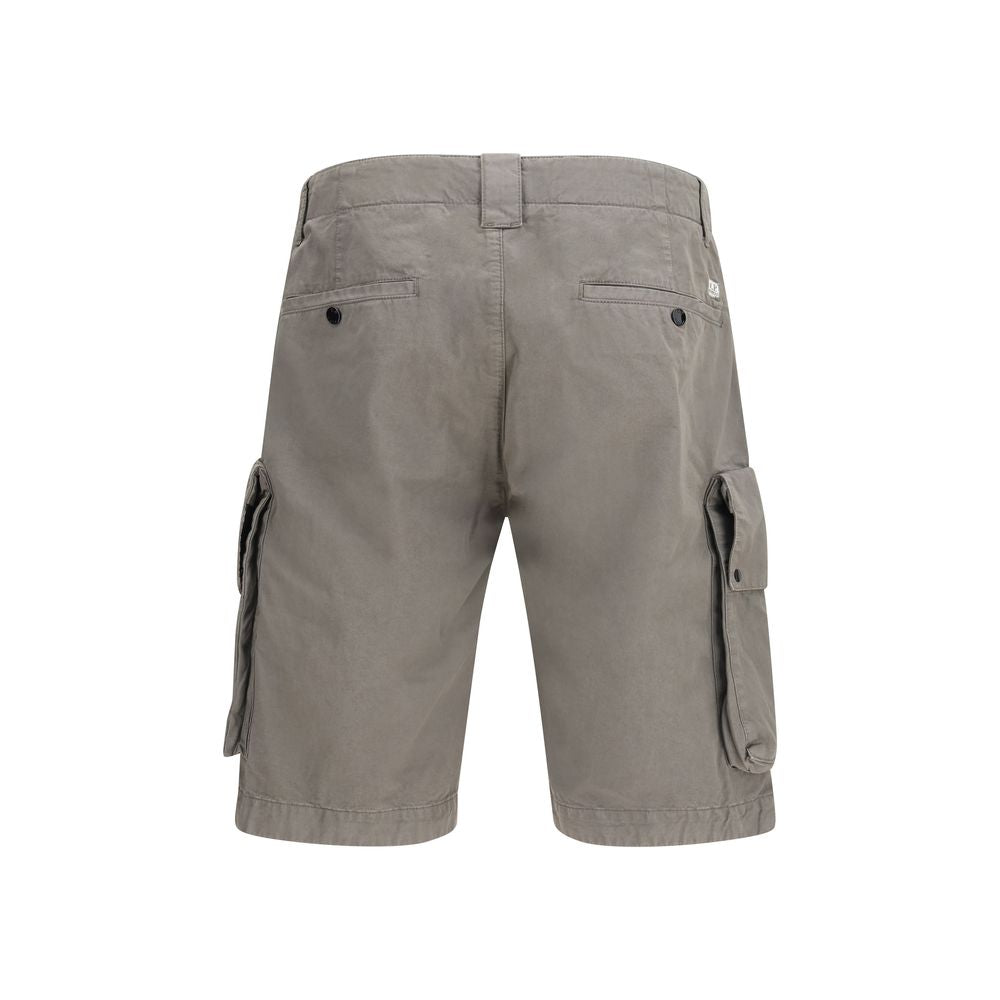 C.P. Company Gray Cotton Bermuda Shorts | Regal Royce