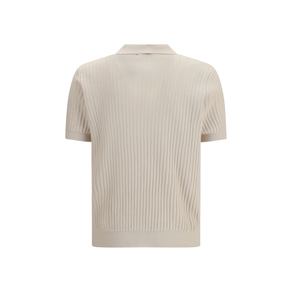 Roberto Collina Beige Cotton Polo Shirt | Regal Royce