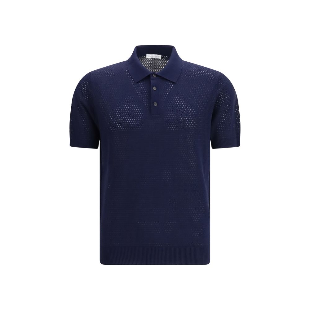 Roberto Collina Blue Cotton Polo Shirt | Regal Royce