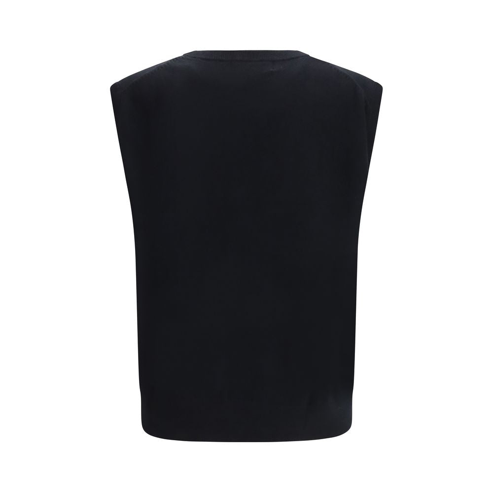 Extreme Cashmere Black Elastane Sleeveles Sweater | Regal Royce