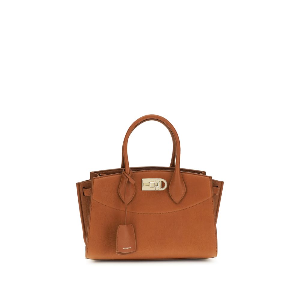 Ferragamo Brown Calf Leather Bos Taurus Handbag | Regal Royce