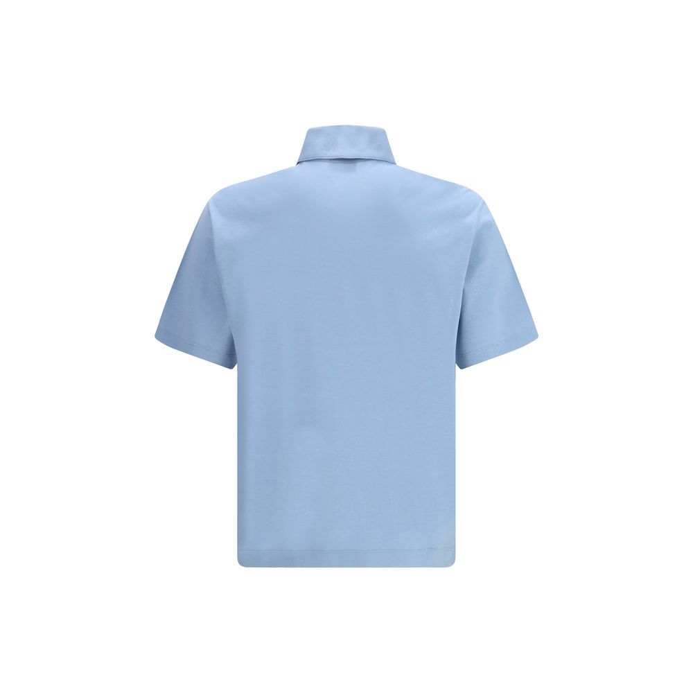 Ferragamo Blue Cotton Polo Shirt | Regal Royce