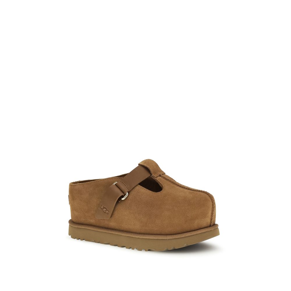 UGG Brown Calf Leather Bos Taurus Mules | Regal Royce
