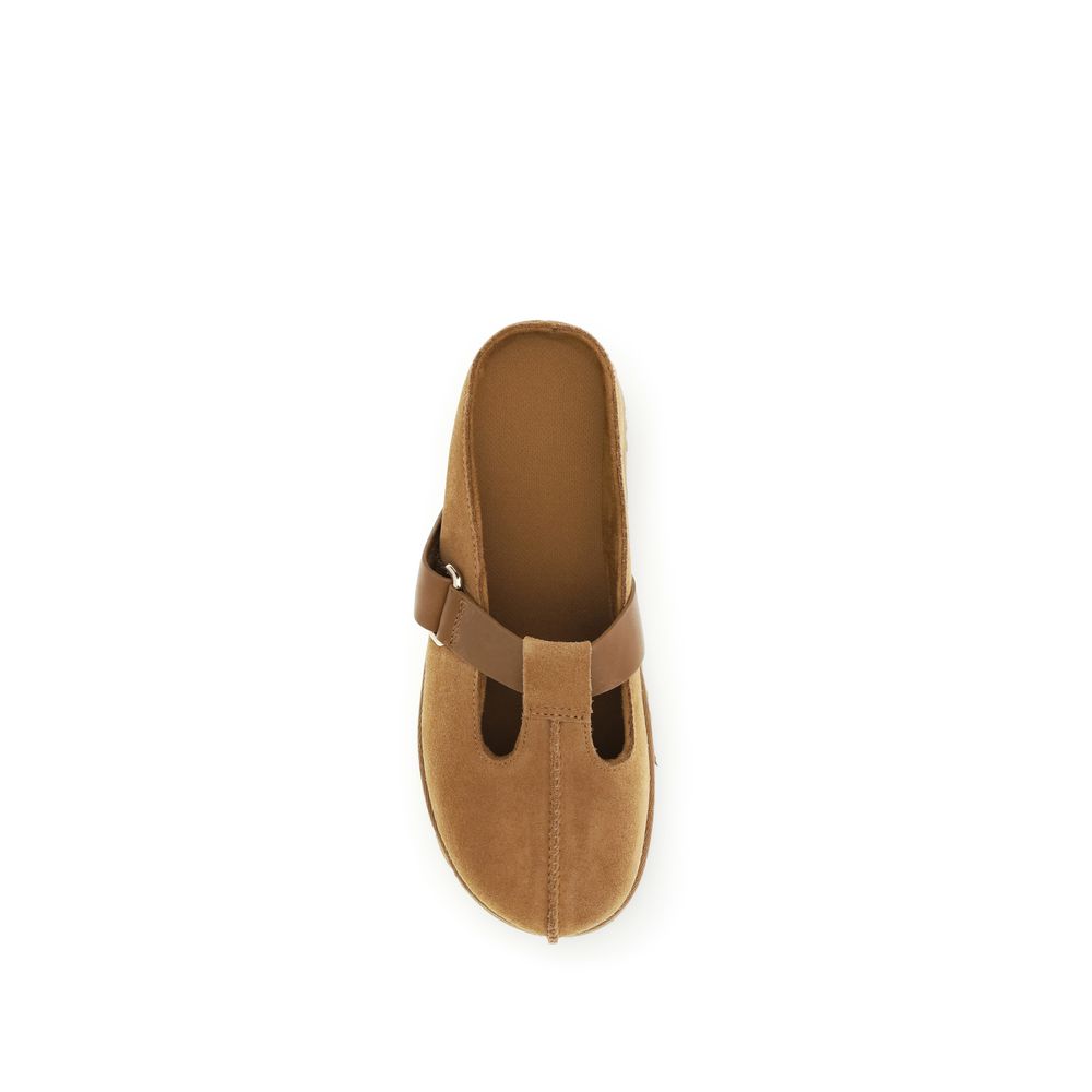 UGG Brown Calf Leather Bos Taurus Mules | Regal Royce