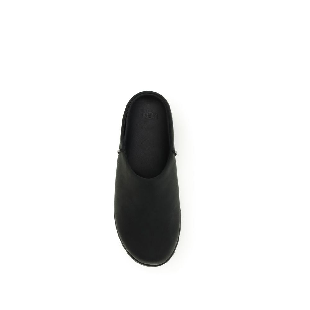 UGG Black Calf Leather Bos Taurus Mules | Regal Royce