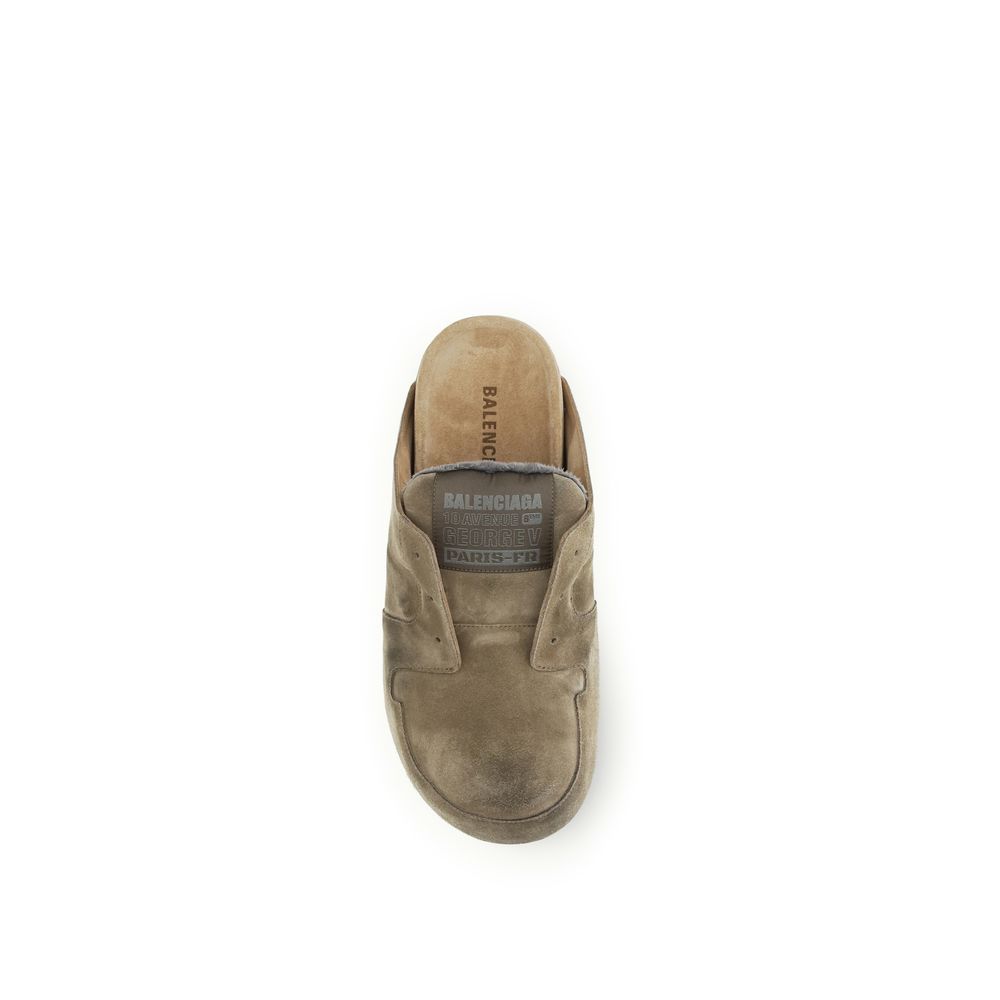 Balenciaga Beige Calf Leather Bos Taurus Mules | Regal Royce