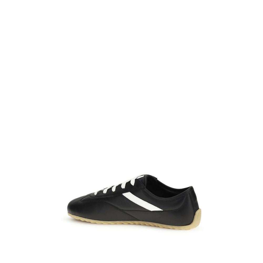 Alexander McQueen Black Calf Leather Bos Taurus Low Top Sneakers | Regal Royce