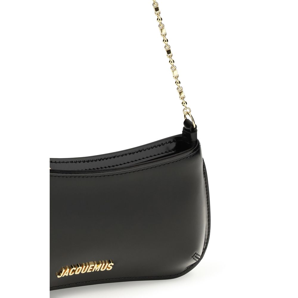 Jacquemus Black Calf Leather Bos Taurus Shoulder Bag | Regal Royce