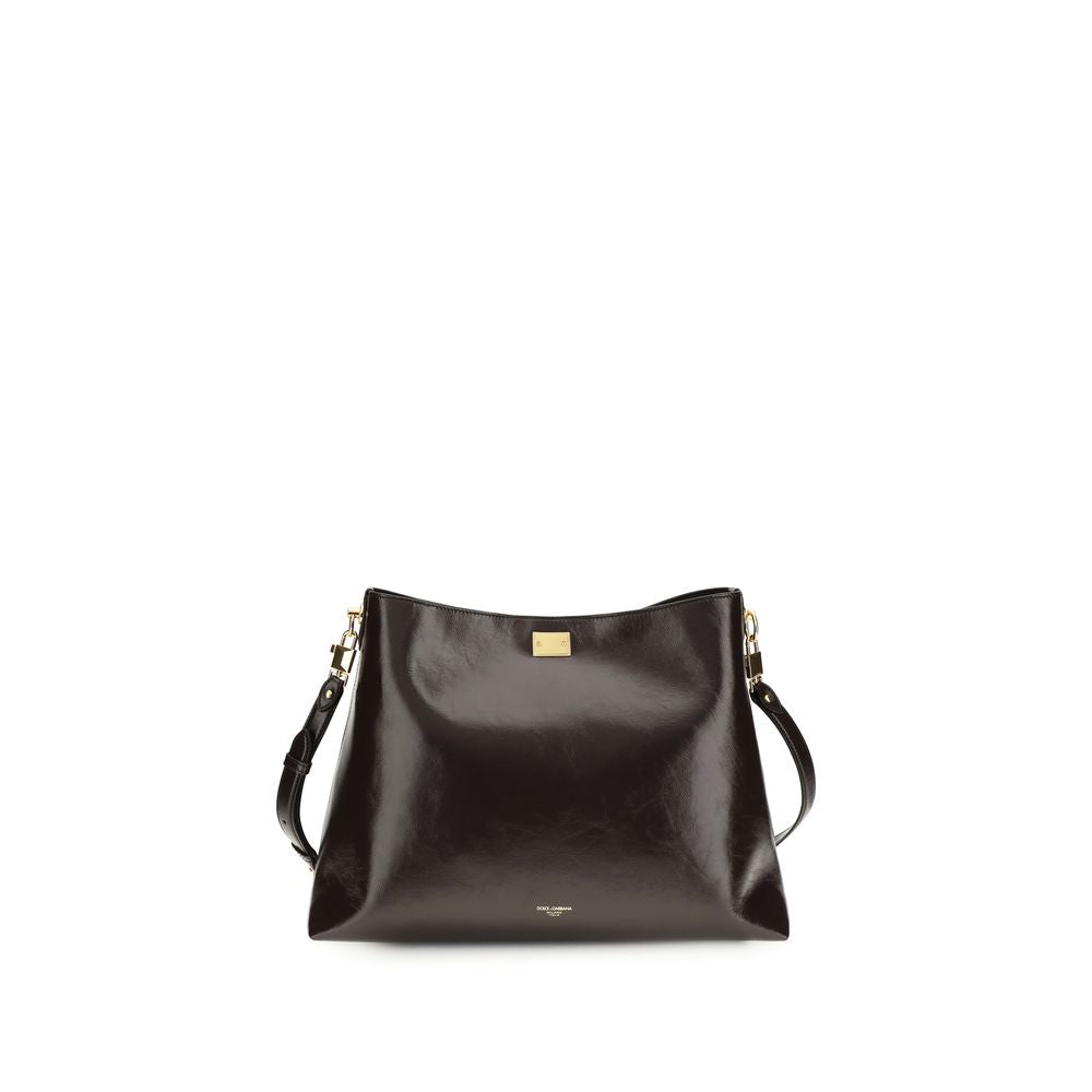 Dolce & Gabbana Brown Calf Leather Bos Taurus Shoulder Bag | Regal Royce