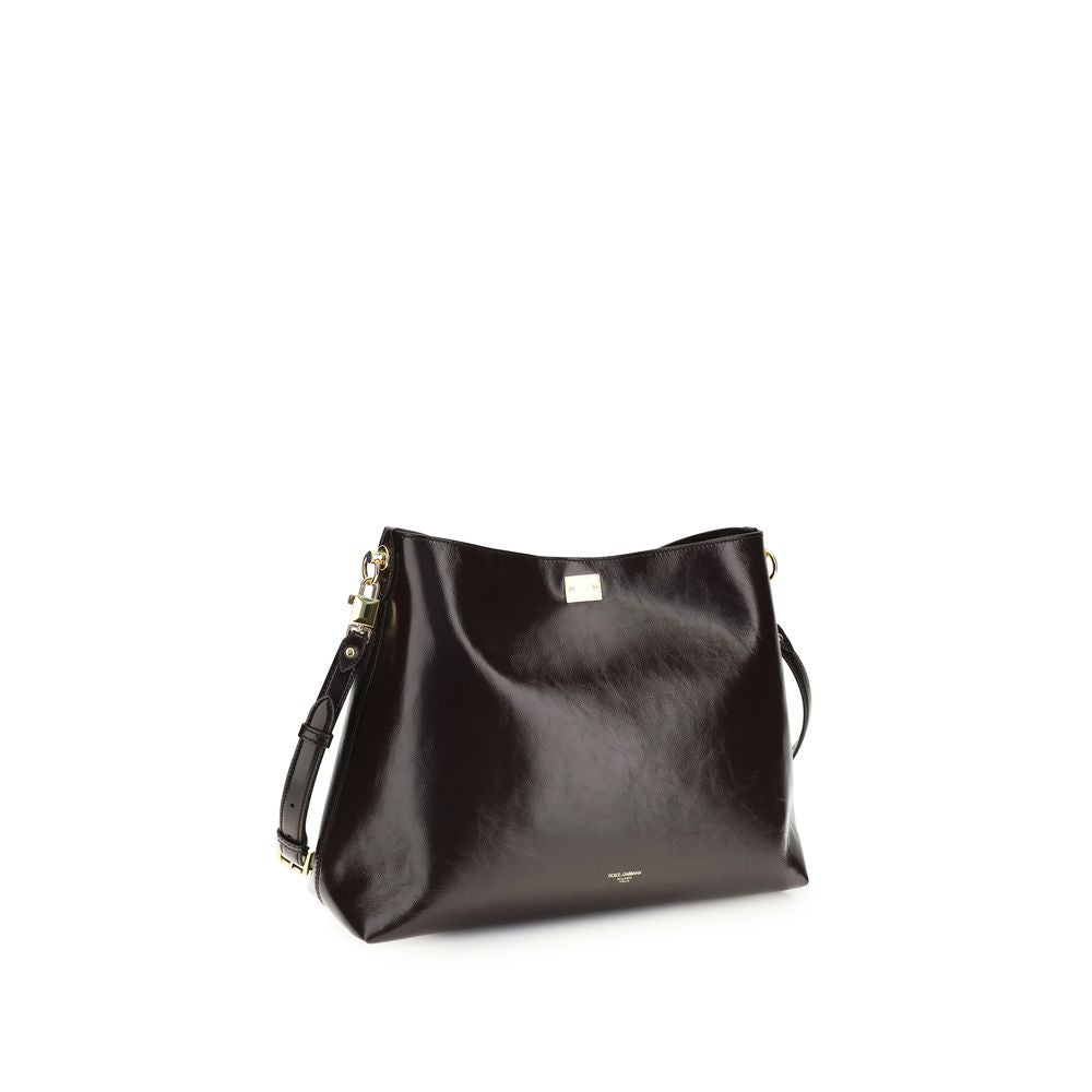 Dolce & Gabbana Brown Calf Leather Bos Taurus Shoulder Bag | Regal Royce