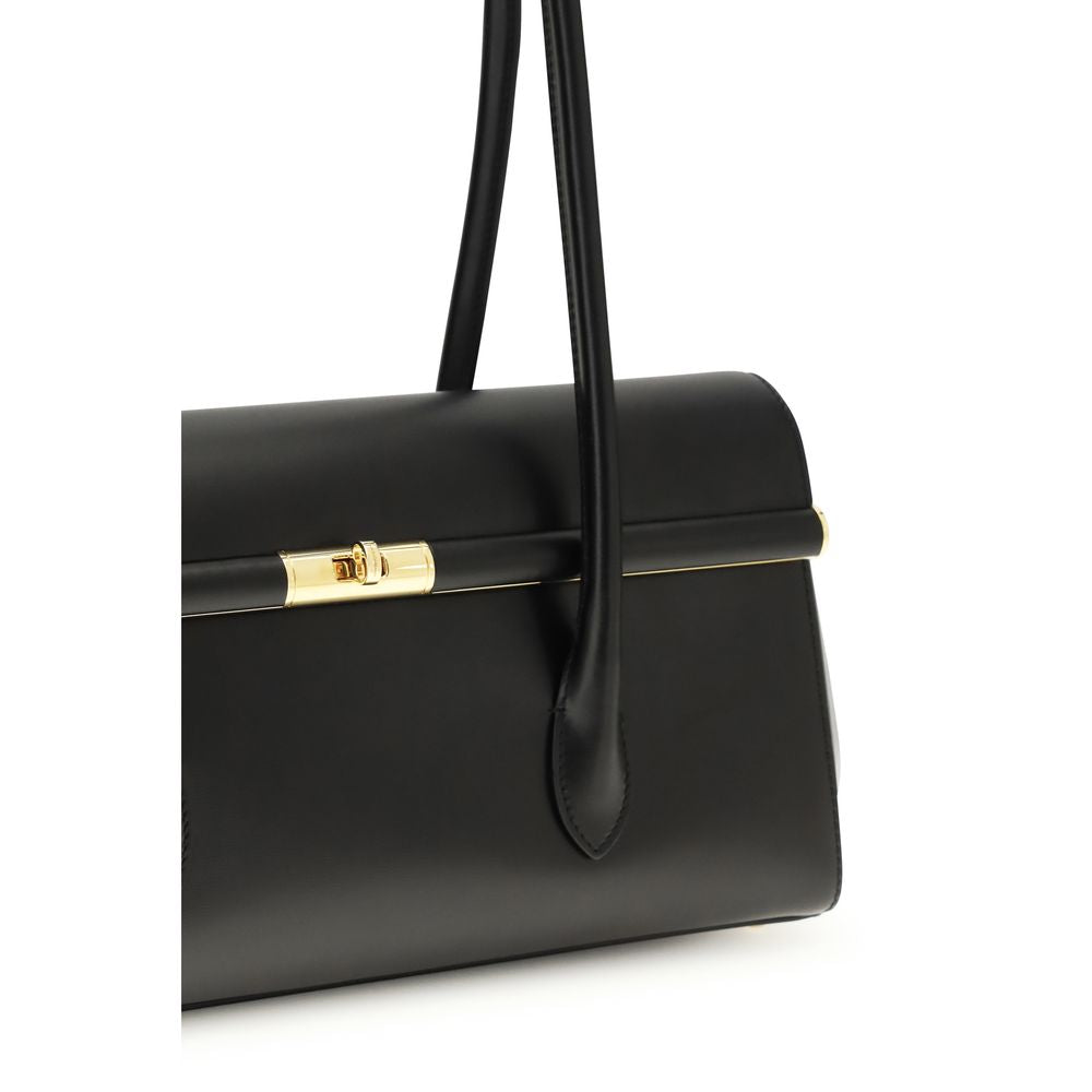 Dolce & Gabbana Black Calf Leather Bos Taurus Shoulder Bag | Regal Royce