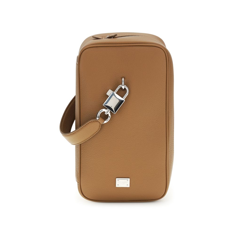 Dolce & Gabbana Brown Calf Leather Bos Taurus Handbag | Regal Royce