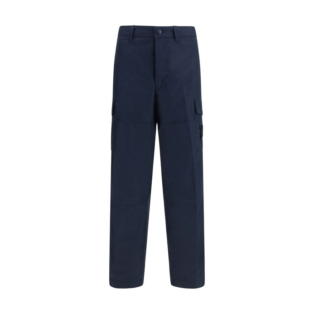 Stone Island Blue Cotton Cargo Pants | Regal Royce