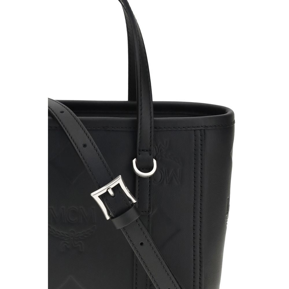 MCM Black Calf Leather Bos Taurus Shoulder Bag | Regal Royce