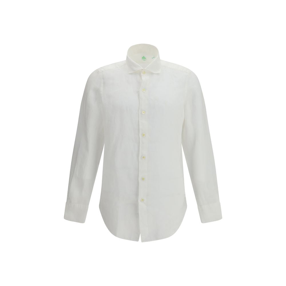 Finamore White Linen Dress Shirt | Regal Royce