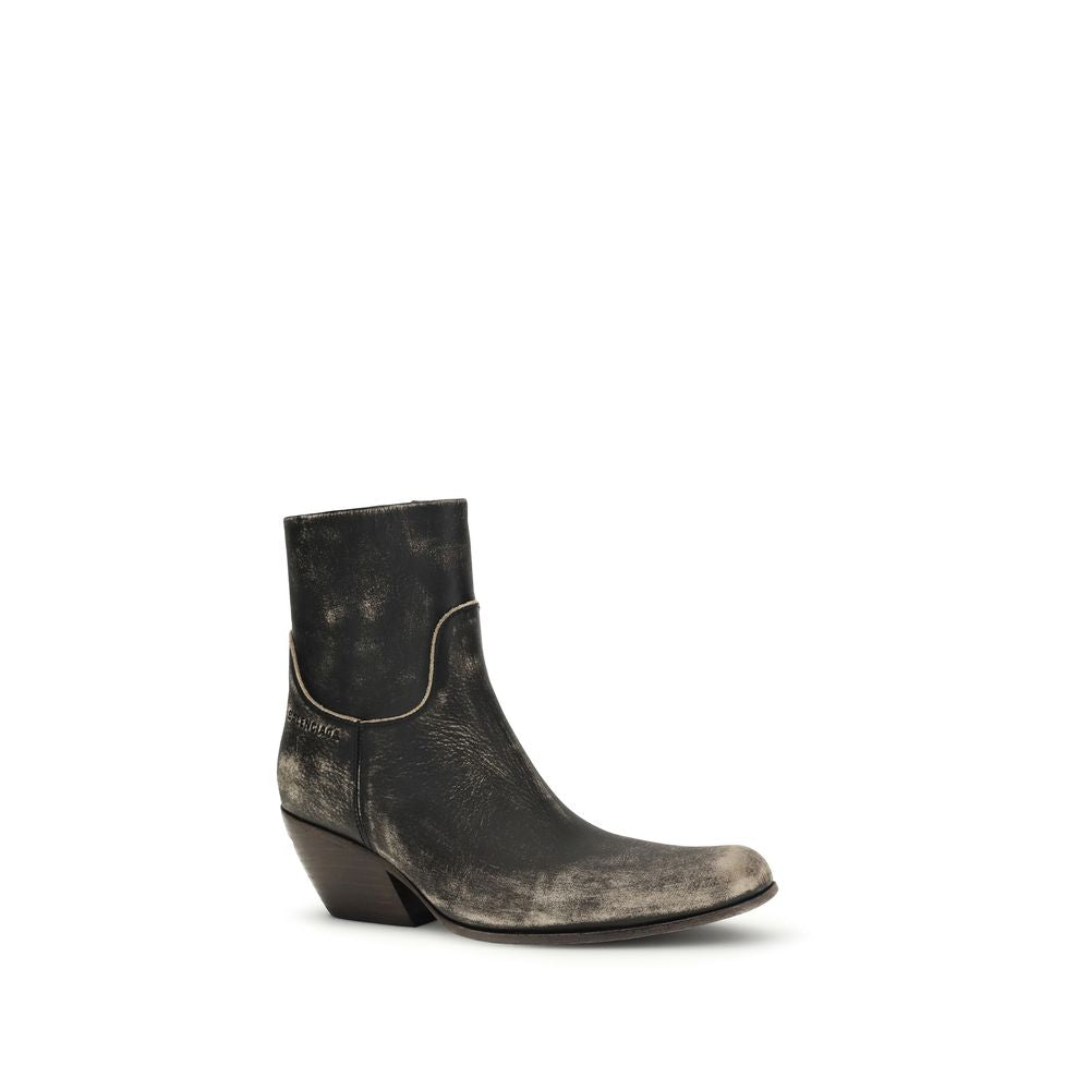 Balenciaga Black Calf Leather Bos Taurus Ankle Boots | Regal Royce