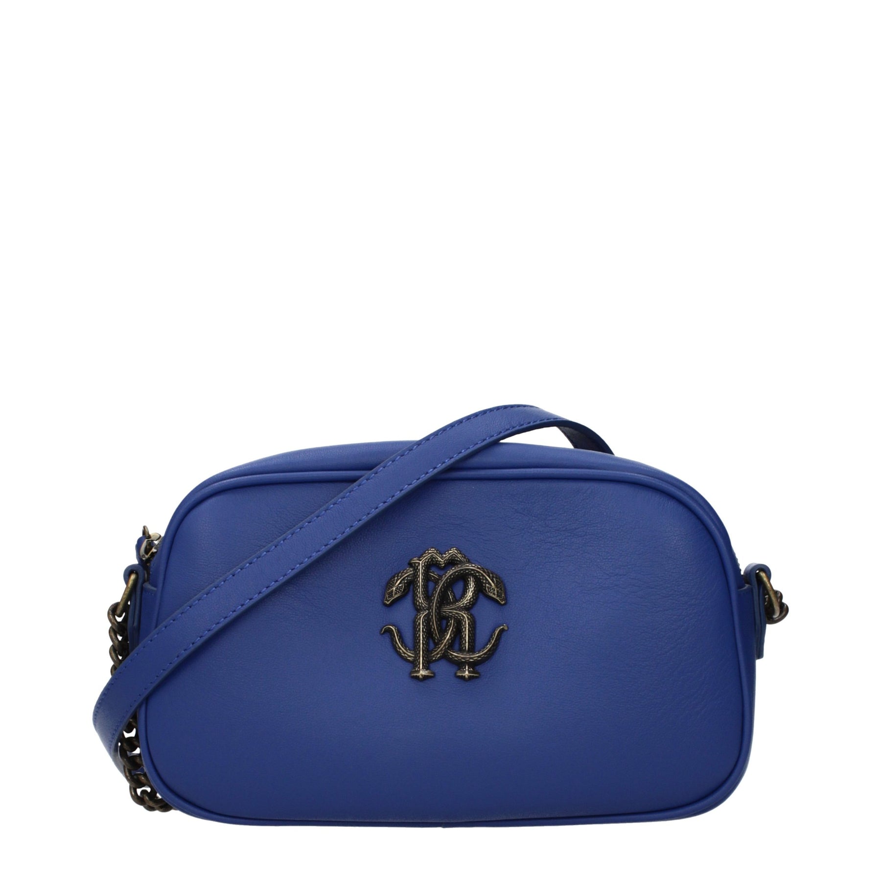 Roberto Cavalli Blue Leather Crossbody Bag | Regal Royce