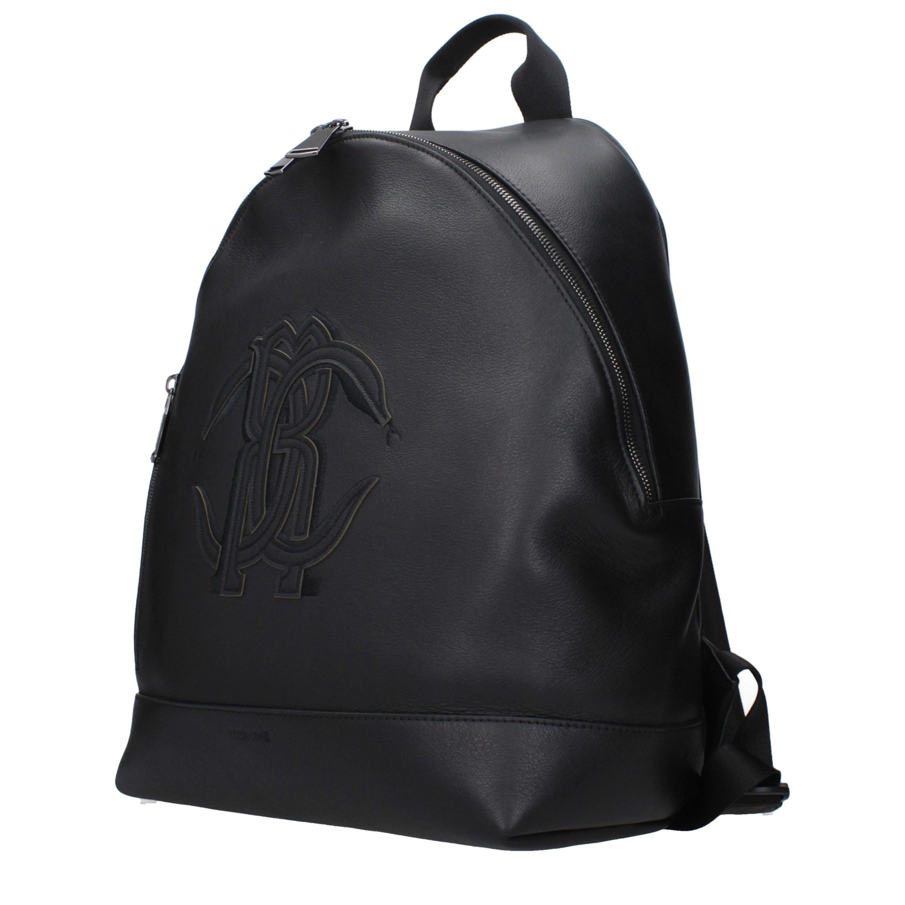 Roberto Cavalli Black Leather Backpack | Regal Royce