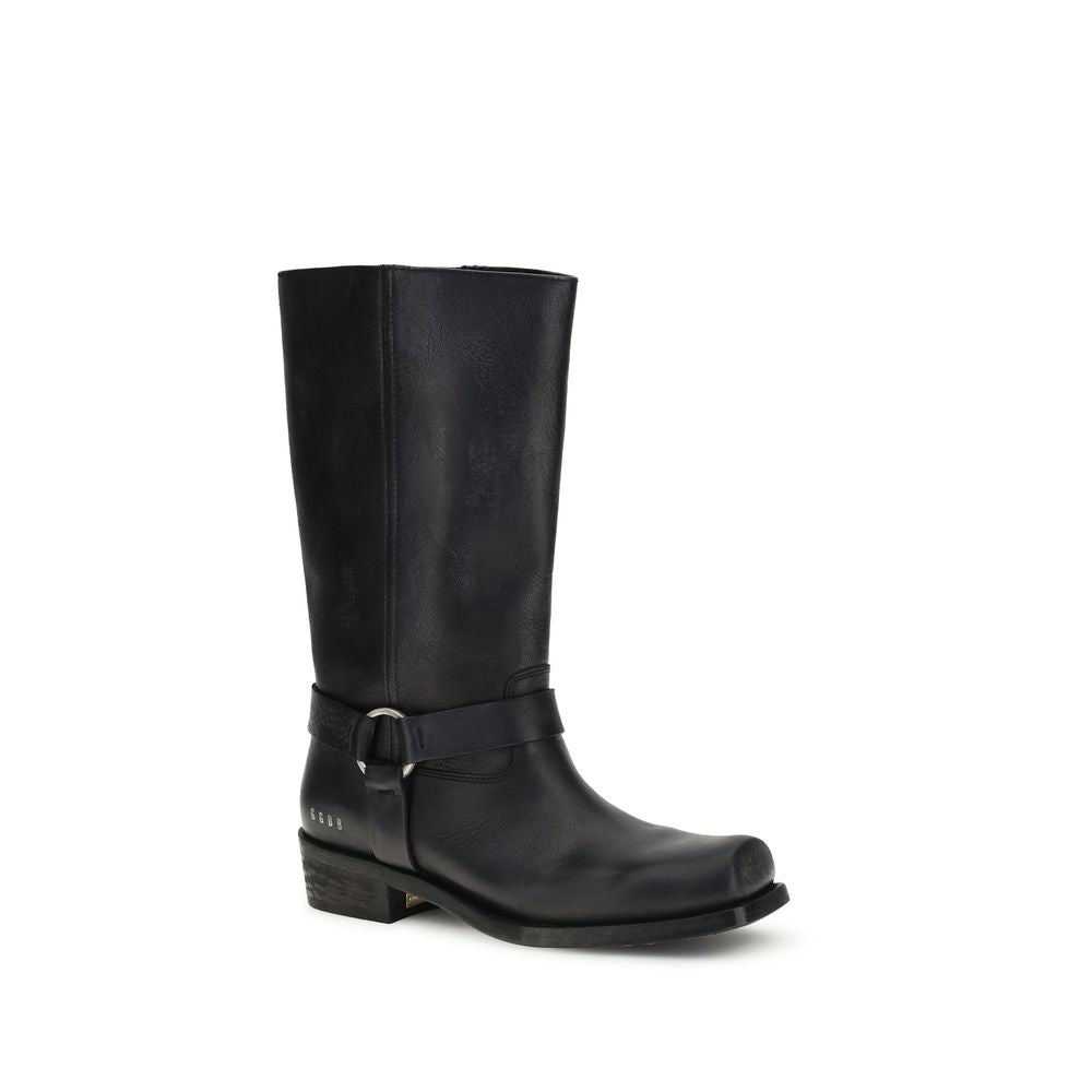 Golden Goose Black Calf Leather Bos Taurus Ankle Boots | Regal Royce