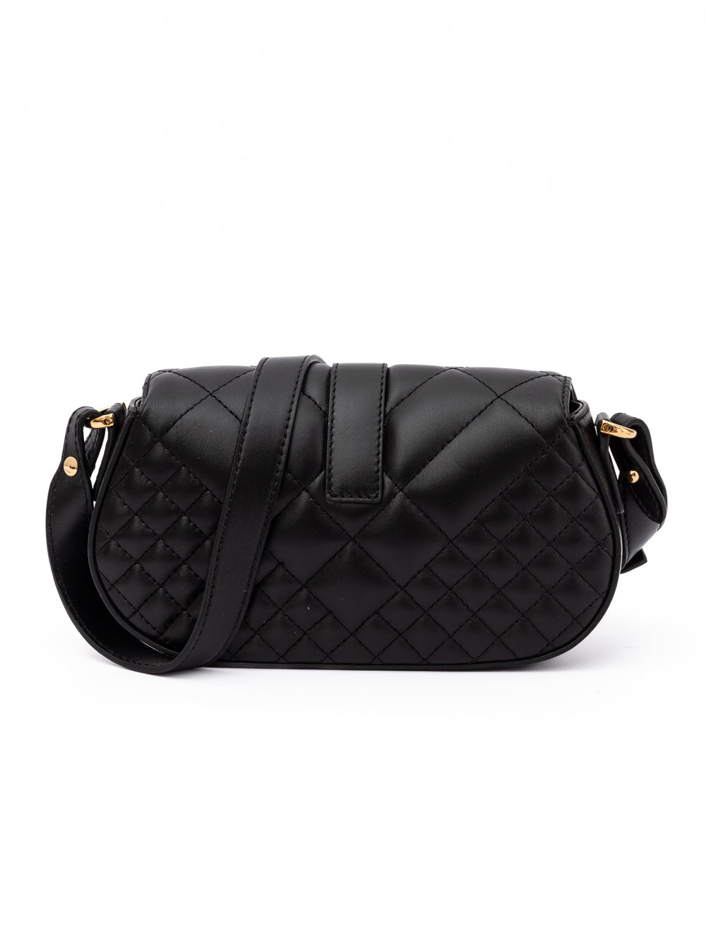 Versace Black Leather Quilted Shoulder Strap Bag | Regal Royce