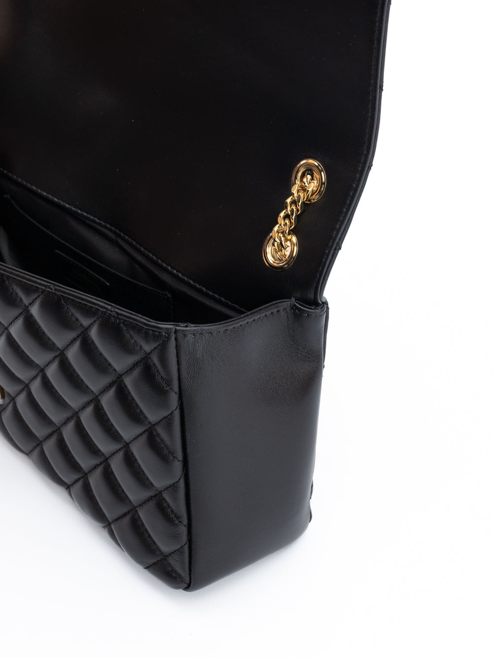 Versace Black Quilted Leather Shoulder Strap Bag | Regal Royce