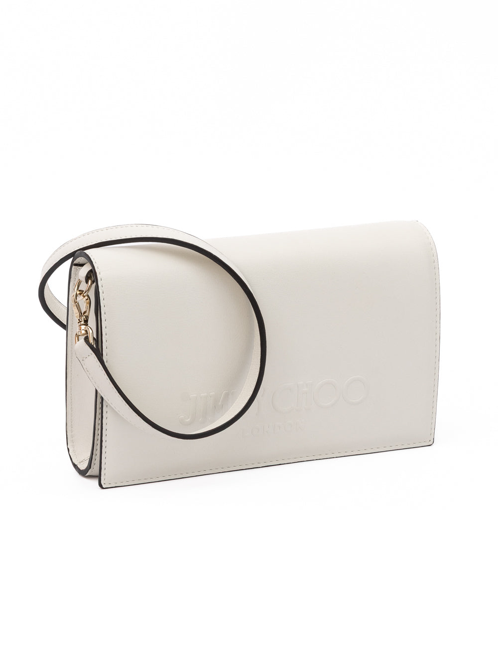 Jimmy Choo White Avenue Leather Shoulder Strap Bag | Regal Royce
