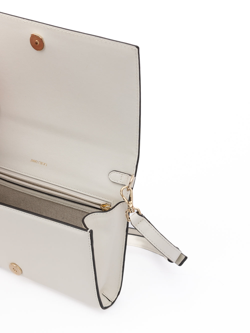 Jimmy Choo White Avenue Leather Shoulder Strap Bag | Regal Royce