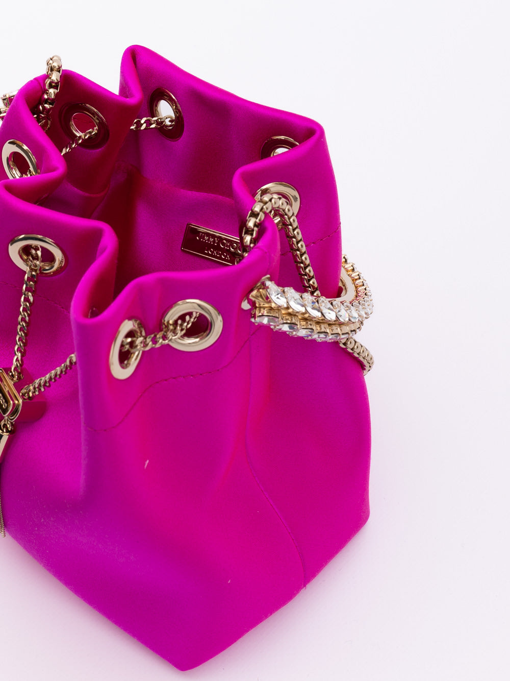 Jimmy Choo Fuchsia Bon Bon Satin Bucket | Regal Royce