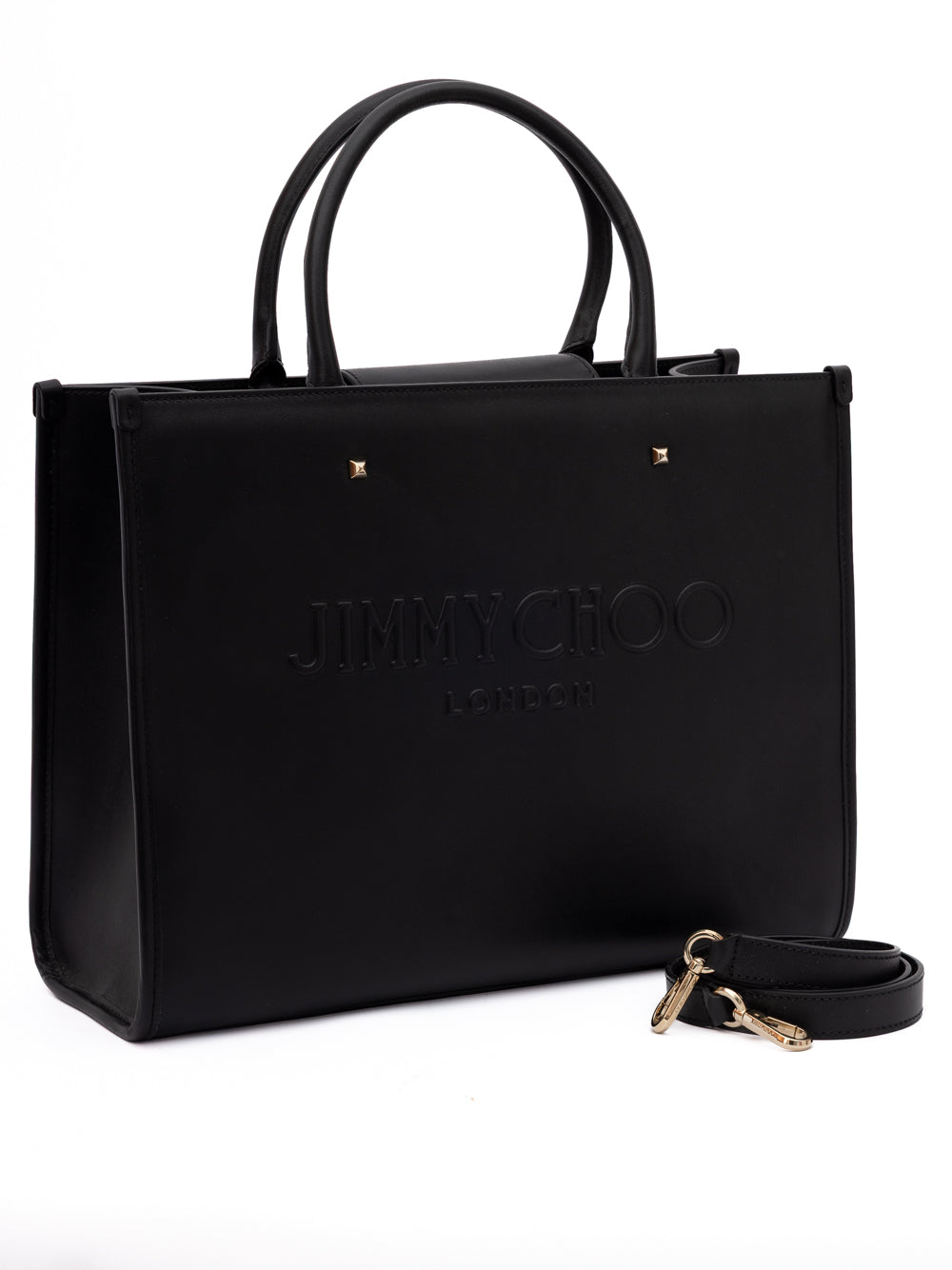 Jimmy Choo Black Avenue S Tote Leather Handbag | Regal Royce