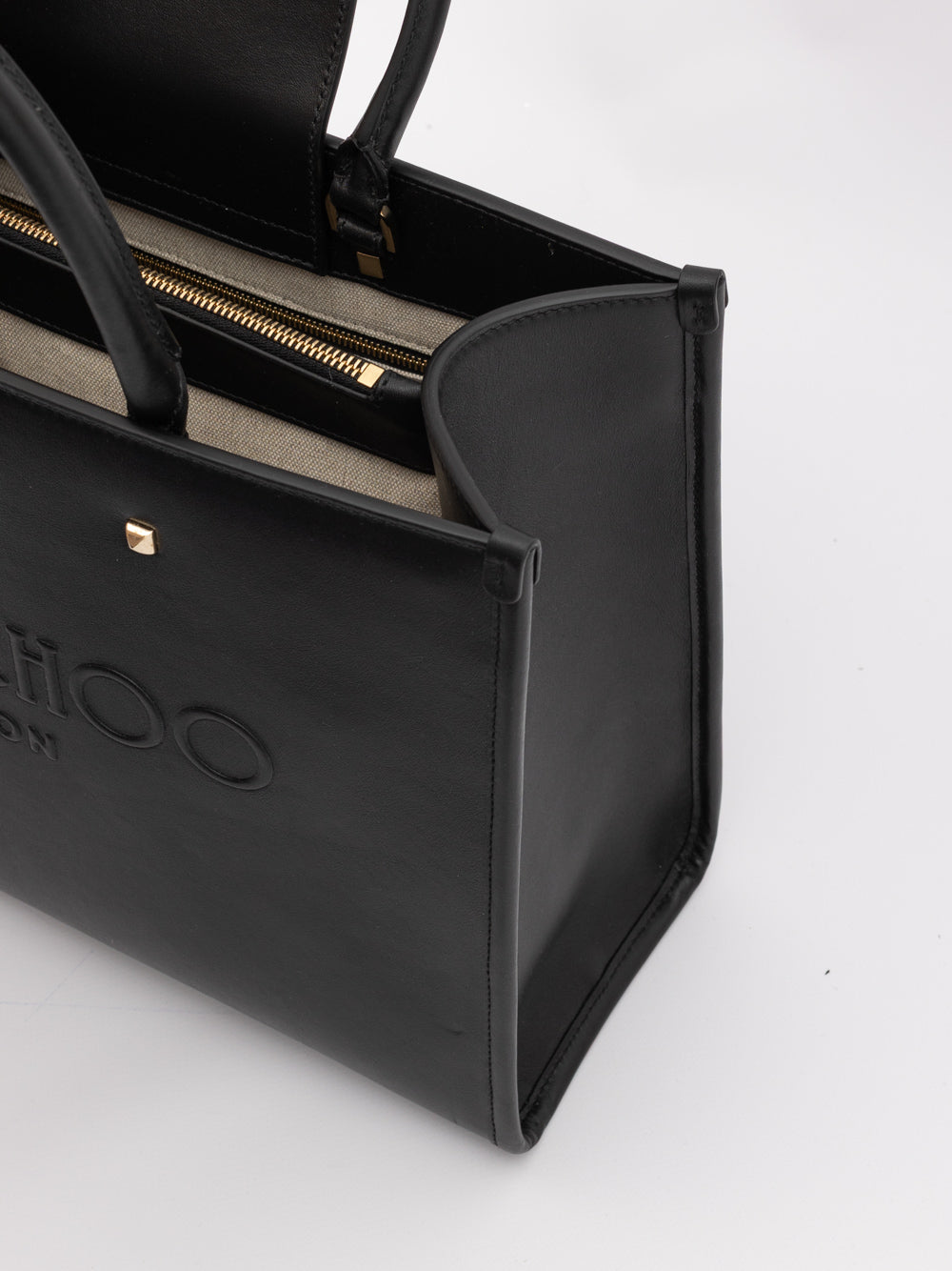 Jimmy Choo Black Avenue S Tote Leather Handbag | Regal Royce