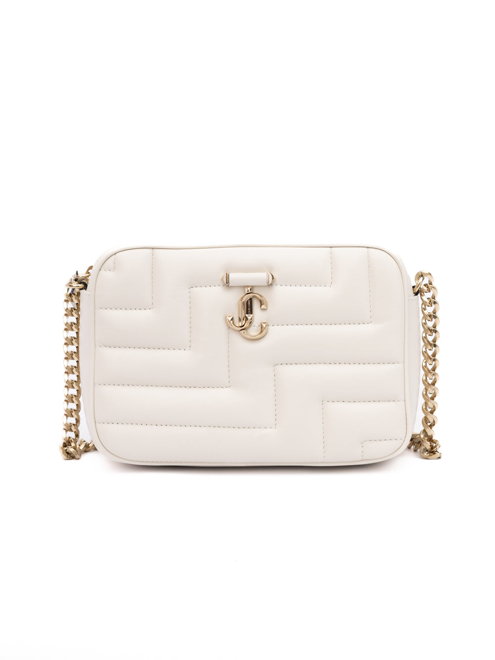 Jimmy Choo White Leather Avenue Camera Crossbody Bag | Regal Royce