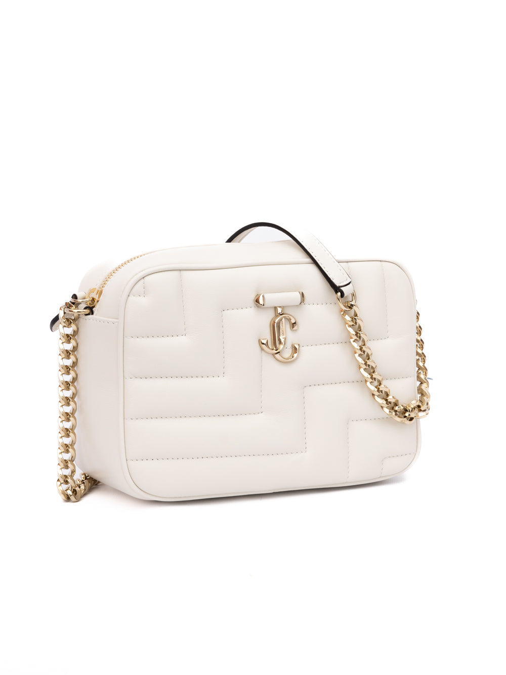 Jimmy Choo White Leather Avenue Camera Crossbody Bag | Regal Royce