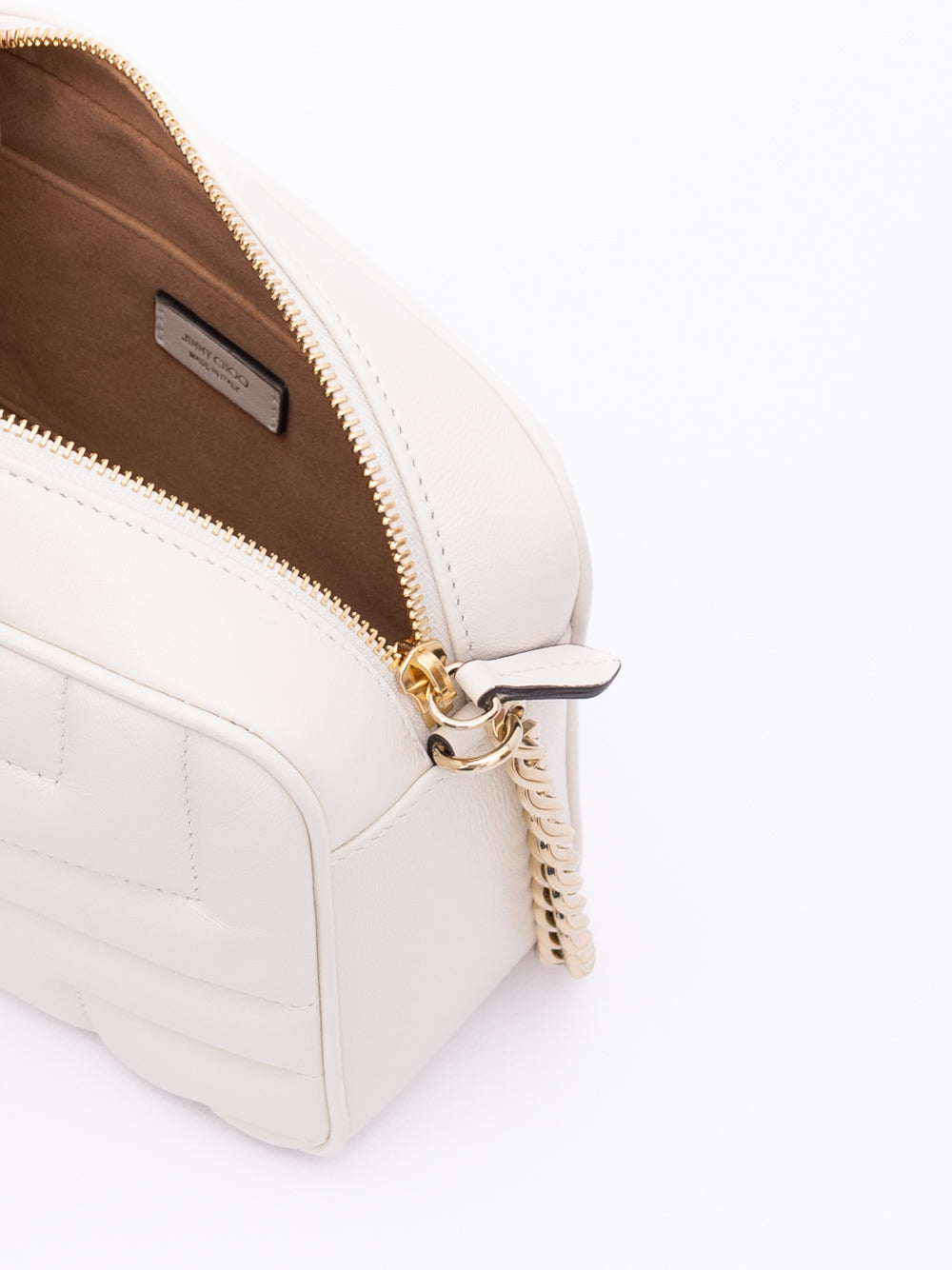 Jimmy Choo White Leather Avenue Camera Crossbody Bag | Regal Royce