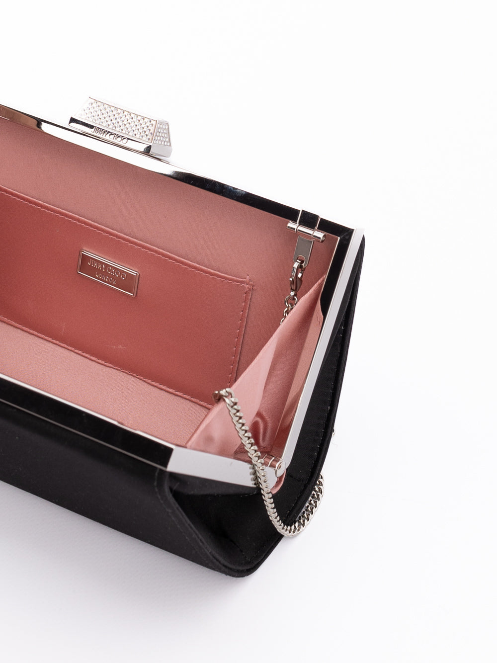 Jimmy Choo Black Satin Crossbody Bag | Regal Royce